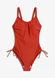 Costume intero con laccetti ed effetto modellante leggero, bonprix
