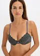Reggiseno con coppe preformate ed effetto lucido, bonprix