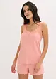 Pigiama estivo con delicato inserto in pizzo, bonprix