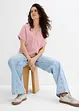 Blusa a maniche corte in mussola, bonprix