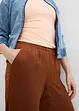 Pantaloni a palazzo leggeri in tessuto strutturato, bonprix