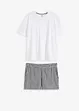 Pigiama estivo oversize con shorts stampati, bonprix