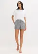 Pigiama estivo oversize con shorts stampati, bonprix