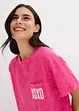 Camicia da notte oversize in filato fiammato, bonprix