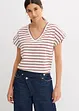 Maglia a righe con maniche a volant, bonprix