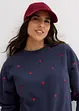 Felpa oversize con ricami, bonprix