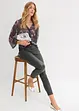 Pantaloni elasticizzati con effetto lucido, bonprix