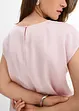 Blusa a maniche corte in satin lucido, bonprix