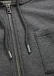 Felpa con zip e cappuccio in tessuto effetto neoprene, bonprix