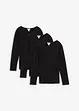 Maglia a maniche lunghe in puro cotone (pacco da 3), bonprix