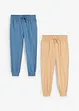 Pantaloni da jogging in puro cotone biologico (pacco da 2), bonprix