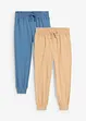 Pantaloni da jogging in puro cotone biologico (pacco da 2), bonprix