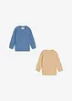 Felpa in misto cotone morbido (pacco da 2), bonprix