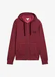 Felpa con zip e cappuccio effetto lavato, bonprix