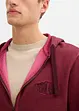 Felpa con zip e cappuccio effetto lavato, bonprix