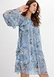 Abito tunica in chiffon operato, bonprix