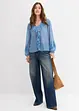 Blusa di chiffon con volant, bonprix