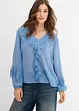 Blusa di chiffon con volant, bonprix