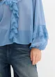 Blusa di chiffon con volant, bonprix