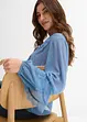 Blusa di chiffon con volant, bonprix