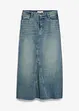 Gonna maxi di jeans, vita media, bonprix