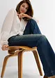 Jeans a zampa, vita media, bonprix