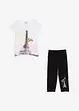 Maglia e leggings a pinocchietto in puro cotone biologico (set 2 pezzi), bonprix
