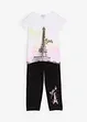 Maglia e leggings a pinocchietto in puro cotone biologico (set 2 pezzi), bonprix