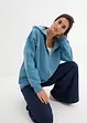 Felpa oversize con zip e cappuccio, bonprix