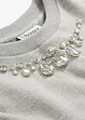 Felpa oversize con strass, bonprix