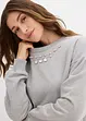 Felpa oversize con strass, bonprix