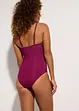 Costume intero modellante con effetto incrociato e compressione media, bonprix