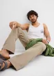 Pantaloni regular fit in twill di puro cotone, straight, bonprix