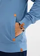 Felpa con zip e cappuccio con poliestere riciclato, bonprix