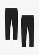 Leggings in misto cotone biologico elasticizzato (pacco da 2), bonprix