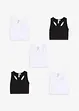 Reggiseno bustier con cotone biologico morbido (pacco da 5), bonprix