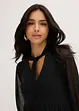 Abito in jersey e mesh con fiocco, bonprix