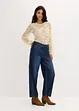 Maglia cropped in pizzo elasticizzato, bonprix