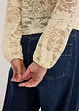 Maglia cropped in pizzo elasticizzato, bonprix
