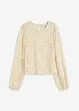 Maglia cropped in pizzo elasticizzato, bonprix