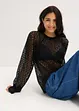 Maglia in pizzo con volant, bonprix