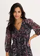 Abito in jersey e mesh con volant, bonprix