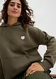 Felpa oversize con cappuccio in misto cotone morbido, bonprix