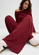 Pantaloni in crêpe operato con elastico in vita, bonprix