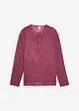 Maglia serafino a maniche lunghe in look lavato in puro cotone biologico, bonprix