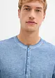 Maglia serafino a maniche lunghe in look lavato in puro cotone biologico, bonprix