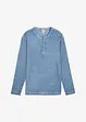 Maglia serafino a maniche lunghe in look lavato in puro cotone biologico, bonprix