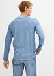 Maglia serafino a maniche lunghe in look lavato in puro cotone biologico, bonprix