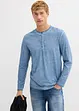 Maglia serafino a maniche lunghe in look lavato in puro cotone biologico, bonprix