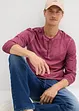 Maglia serafino a maniche lunghe in look lavato in puro cotone biologico, bonprix